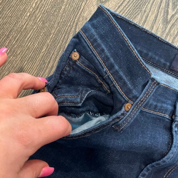 James Jeans Humphrey High Rise Flare Leg Jeans  Adore Stretch Dark Wash Blue - Picture 5 of 11